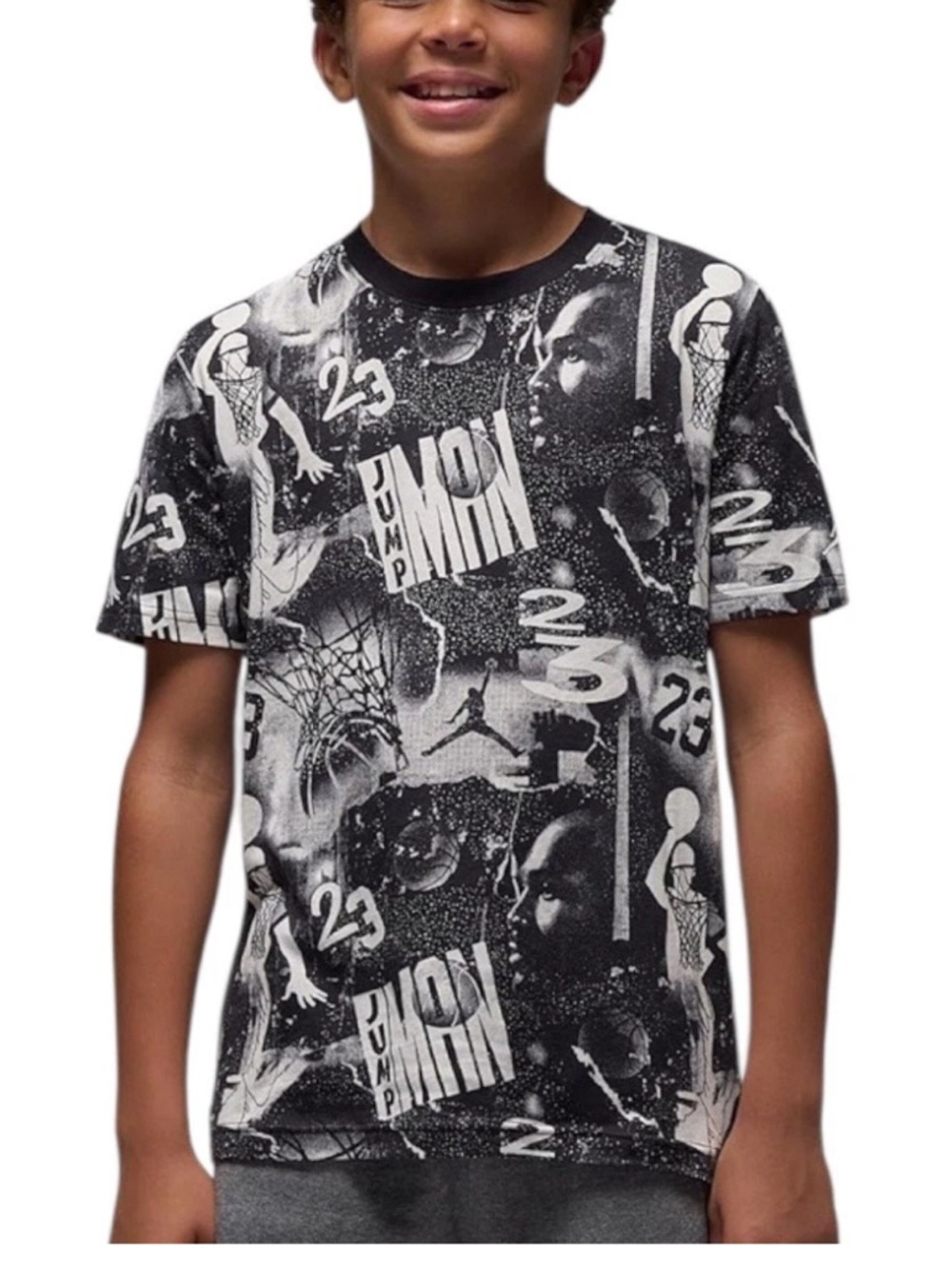 NWT Jordan ‘23 Collage Black & White Graphic Tee